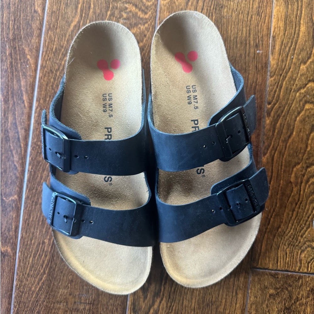 Protalus cascade Black Double Strap Sandals 9W